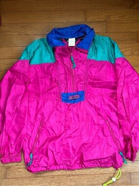 Columbia Kids Colorblock Puffer Jacket - Hot Pink, Teal & Royal Blue